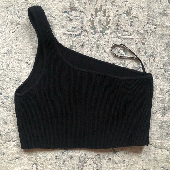 Babaton Sculpt Knit One-Shoulder Cropped Tank - Picture 2 of 4